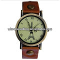 Leather Watchband Gold Plated Melhor Presente Para Senhoras Assista